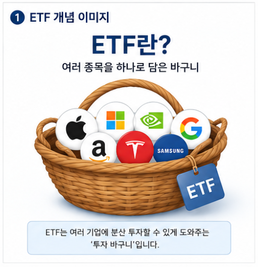 여러 종목에 분산투자하는 ETF 개념