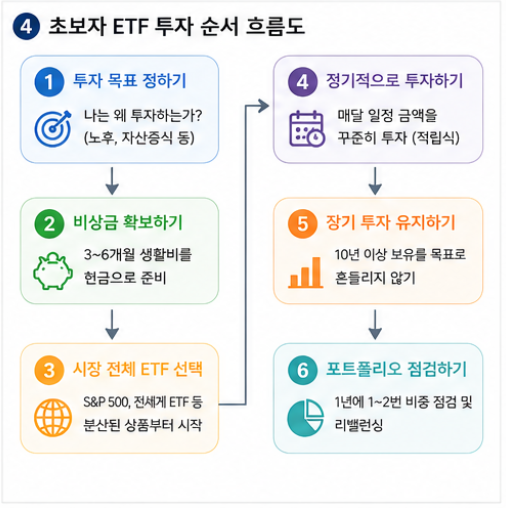 초보자 ETF 투자 순서 흐름도
