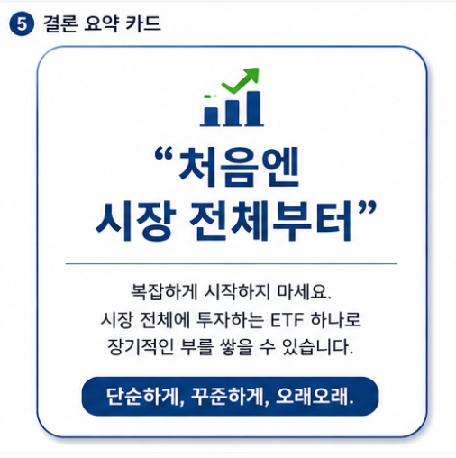 처음에는 시장 전체 ETF부터 시작하기