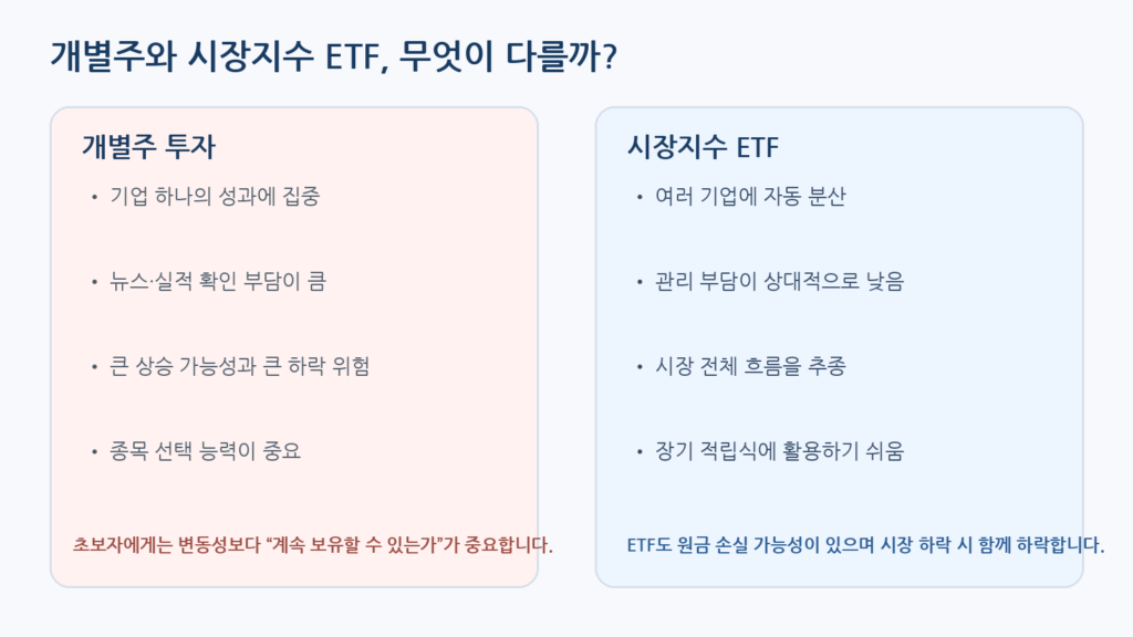 개별주 투자와 시장지수 ETF 비교