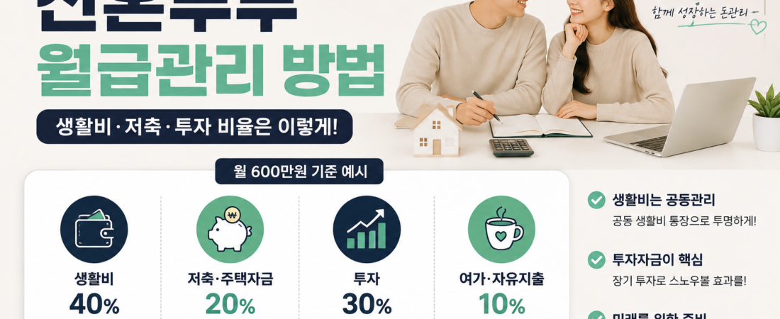 신혼부부 월급관리 방법｜생활비·저축·투자 비율은 어떻게 나눠야 할까?