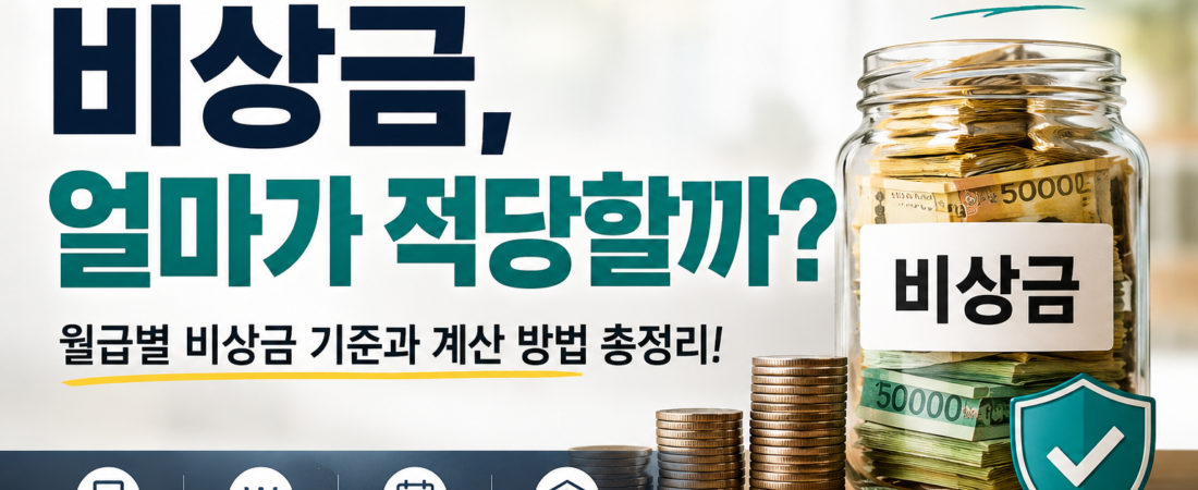 직장인 비상금 얼마가 적당할까? 월급별 비상금 기준과 계산 방법