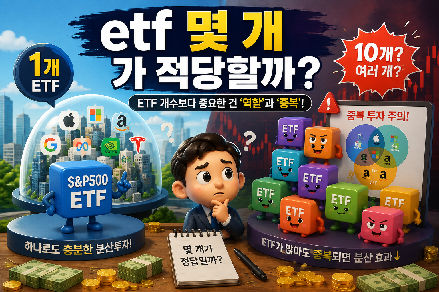 etf 몇개가 적당할까?